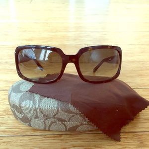Brown coach sunglasses